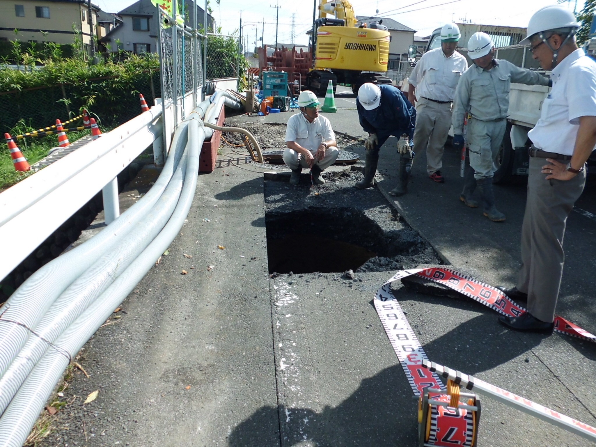 下水道管腐食による陥没