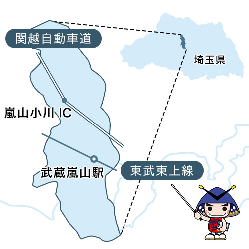 嵐山町の地図